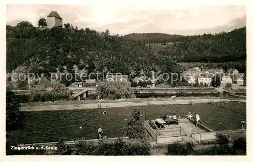 AK / Ansichtskarte Ziegenrueck Blick ueber die Saale Ziegenrueck