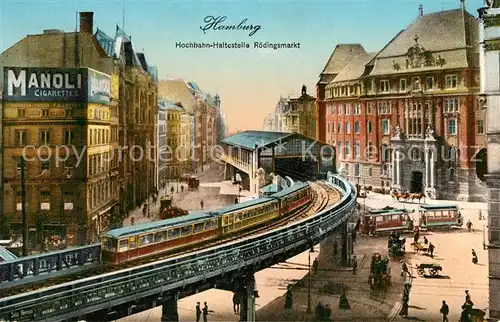 AK / Ansichtskarte Hamburg Hochbahn Haltestelle Roedingsmarkt Hamburg