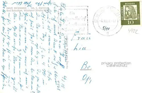 AK / Ansichtskarte Bad_Salzuflen Haus Diekmann Bad_Salzuflen