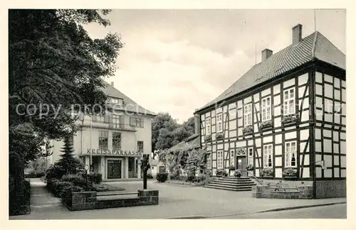 AK / Ansichtskarte Schoetmar Kreissparkasse Fachwerkhaus Schoetmar