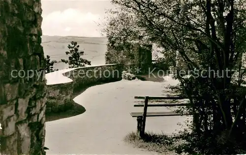 AK / Ansichtskarte Polle_Oberweser Hotel Restaurant Zur Burg Aussichtsplattform Polle_Oberweser