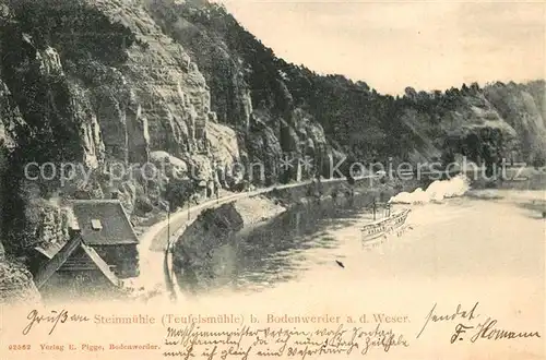 AK / Ansichtskarte Bodenwerder Steinmuehle Teufelsmuehle an der Weser Bodenwerder