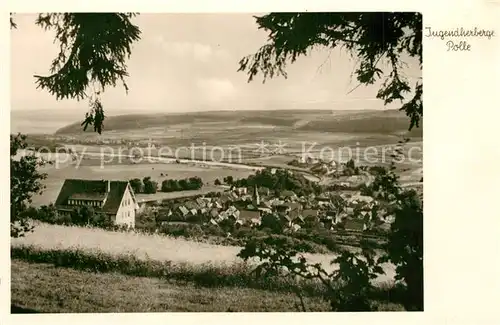 AK / Ansichtskarte Polle_Oberweser Jugendherberge Landschaftspanorama Polle_Oberweser