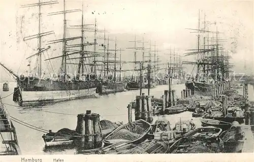AK / Ansichtskarte Hamburg Hafen Segelschiffe Hamburg