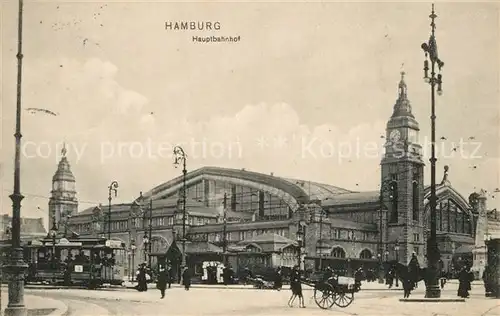 AK / Ansichtskarte Hamburg Hauptbahnhof Strassenbahn Hamburg