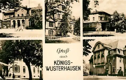 AK / Ansichtskarte Koenigs Wusterhausen Bahnhof Blindenschule HO Bahnhofshotel Amtsgericht Postamt Koenigs Wusterhausen