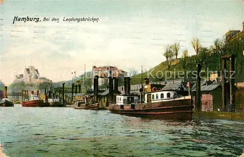 AK / Ansichtskarte Hamburg Landungsbruecken Dampfer Hamburg