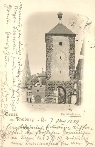 AK / Ansichtskarte Freiburg_Breisgau Schwabentor Freiburg Breisgau
