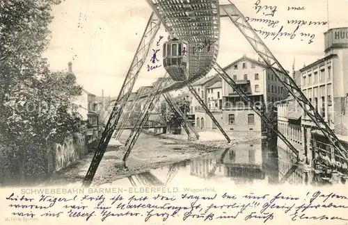 AK / Ansichtskarte Barmen_Elberfeld Schwebebahn Barmen Elberfeld