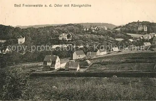 AK / Ansichtskarte Bad_Freienwalde Panorama mit Koenigshoehe Bad_Freienwalde