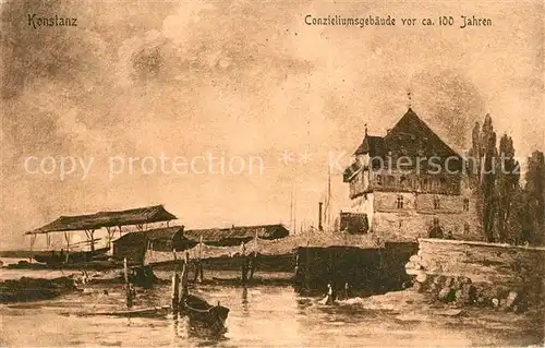 AK / Ansichtskarte Konstanz_Bodensee Konziliumsgebaeude vor ca. 100 Jahren Kuenstlerkarte Konstanz_Bodensee