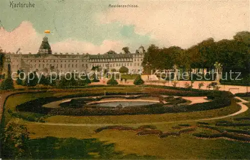 AK / Ansichtskarte Karlsruhe_Baden Residenzschloss Park Karlsruhe_Baden