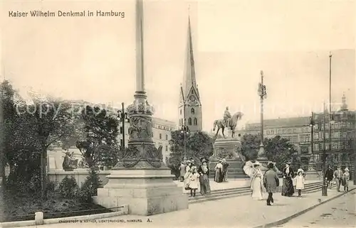 AK / Ansichtskarte Hamburg Kaiser Wilhelm Denkmal Reiterstandbild Hamburg