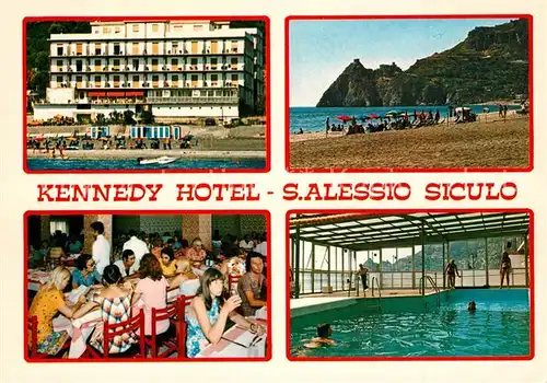 AK / Ansichtskarte Taormina_Sizilien Hotel Kennedy S. Alessio Siculo Schwimmbad Strand Taormina Sizilien