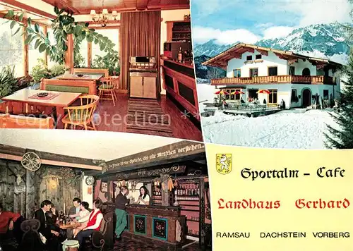 AK / Ansichtskarte Ramsau_Dachstein_Steiermark Landhaus Gerhard Sportalm Caf Ramsau_Dachstein