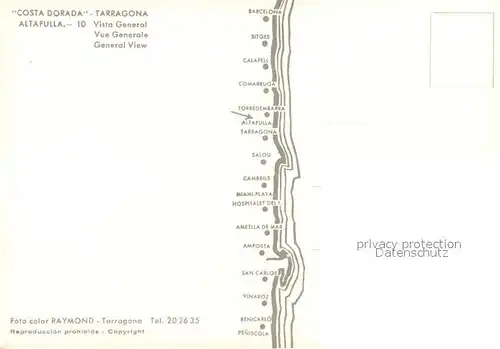 AK / Ansichtskarte Altafulla Fliegeraufnahme Costa Dorada Tarragona Altafulla