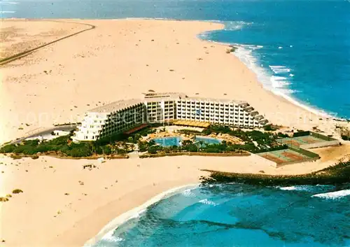 AK / Ansichtskarte Corralejo Fliegeraufnahme Hotel Tres Islas Corralejo