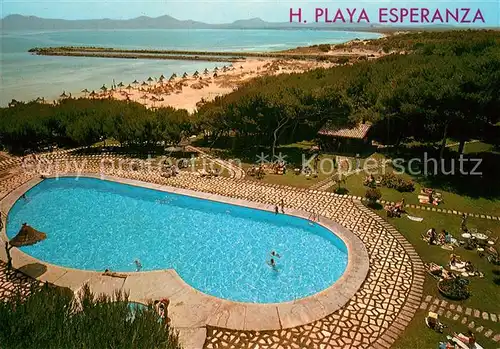 AK / Ansichtskarte Bahia_de_Alcudia Fliegeraufnahme Hotel Playa Esperanza Bahia_de_Alcudia