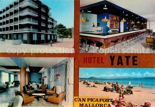 AK / Ansichtskarte Can_Picafort_Mallorca Hotel Yate Strand Can_Picafort_Mallorca