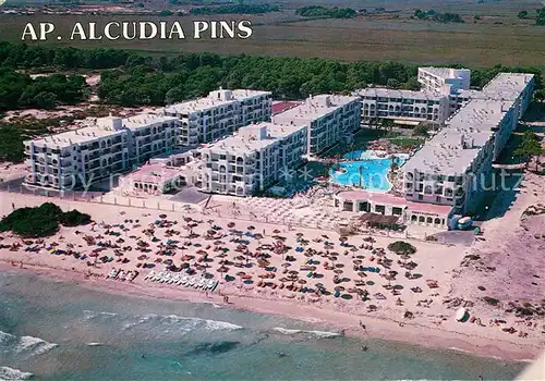 AK / Ansichtskarte Playas_de_Muro_Mallorca Fliegeraufnahme Apart. Alcudia Pins 