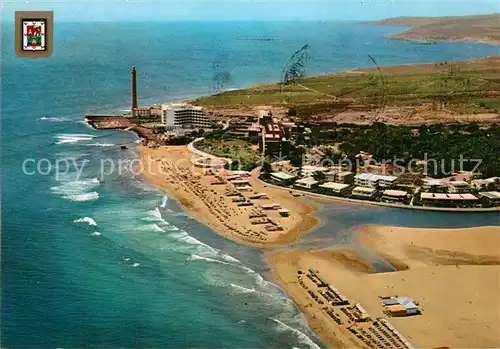 AK / Ansichtskarte Maspalomas Faro y Lago Fliegeraufnahme Maspalomas