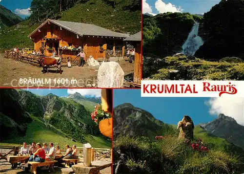 AK / Ansichtskarte Rauris Braeualm Krumltal Terrasse Rauris
