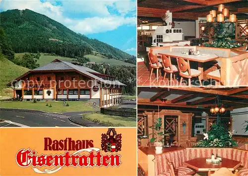 AK / Ansichtskarte Gmuend_Kaernten Rasthaus Eisentratten Gastraeume Gmuend Kaernten