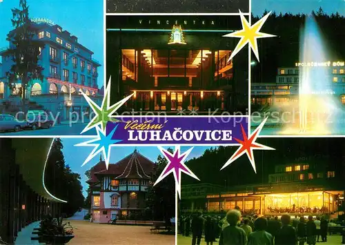 AK / Ansichtskarte Luhacovice Interhotel Alexandria Halapromene Vincentky Spolecenskydum Kolonada Vecerni koncert Luhacovice