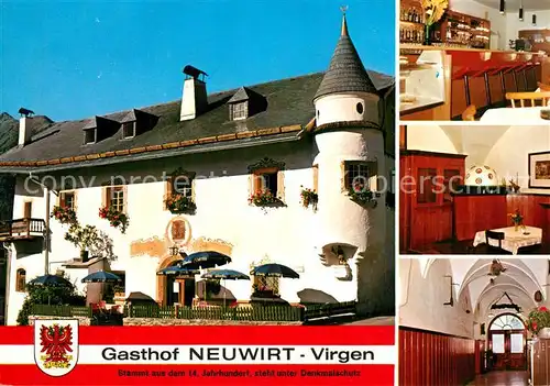 AK / Ansichtskarte Virgen Gasthof Neuwirt Gastraeume Bar Virgen