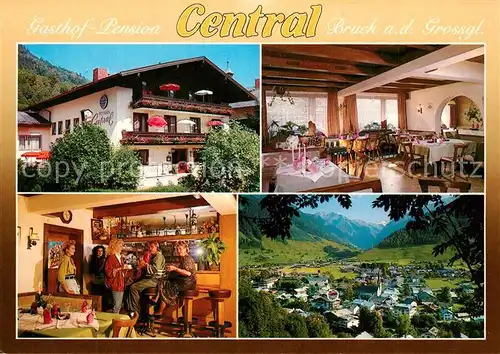 AK / Ansichtskarte Bruck_Garching Gasthof Pension Central Gastraeume Bar Panorama Bruck Garching