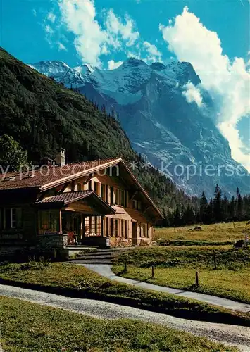 AK / Ansichtskarte Berner_Oberland Hotel Chalet Schwarzwald Alp mit Wetterhorn Berner_Oberland
