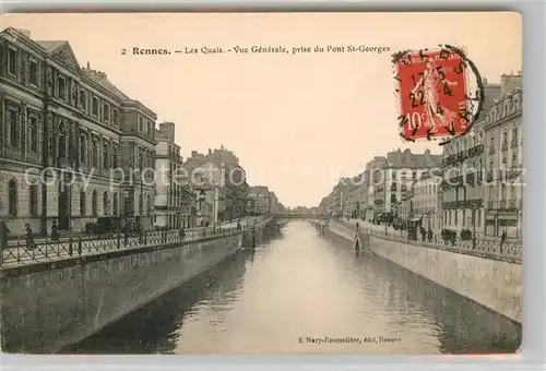 AK / Ansichtskarte Rennes_Ille et Vilaine Les Quais Vue generale prise du Pont St Georges 