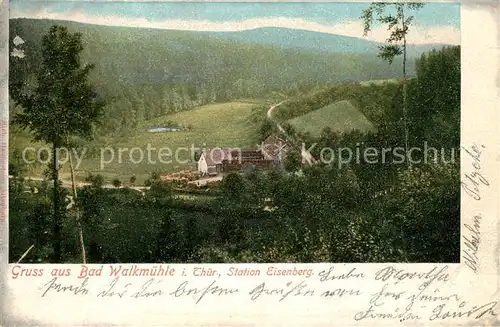AK / Ansichtskarte Eisenberg_Thueringen Landschaftspanorama mit Blick zur Walkmuehle Eisenberg Thueringen