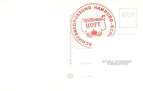 AK / Ansichtskarte Schulau_Wedel Faehrhaus Willkomm Hoeft Hafen Dampfer Passagierschiff Schulau_Wedel