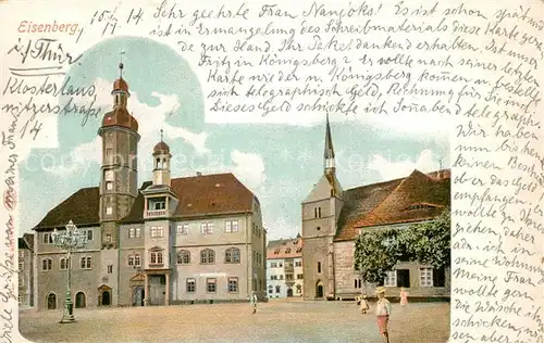 AK / Ansichtskarte Eisenberg_Thueringen Rathaus Eisenberg Thueringen