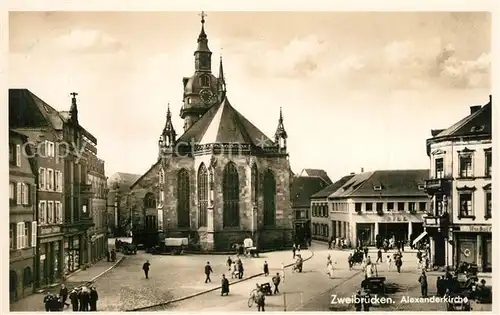 AK / Ansichtskarte Zweibruecken_Pfalz Alexanderkirche Zweibruecken Pfalz