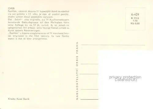 AK / Ansichtskarte Cheb_Eger St?ckl Geb?udegruppe aus 11 Kaufmannsh?usern 
