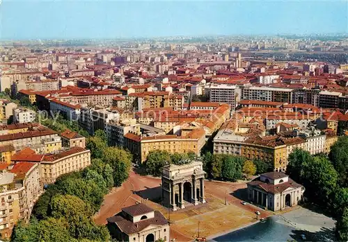 AK / Ansichtskarte Milano Fliegeraufnahme Arco della Pace Milano
