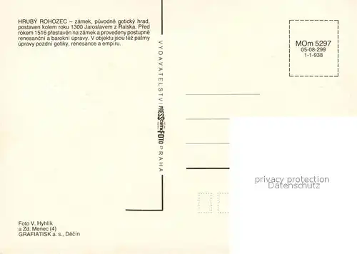 AK / Ansichtskarte Hruby_Rohozec Zamek Schloss Hruby Rohozec