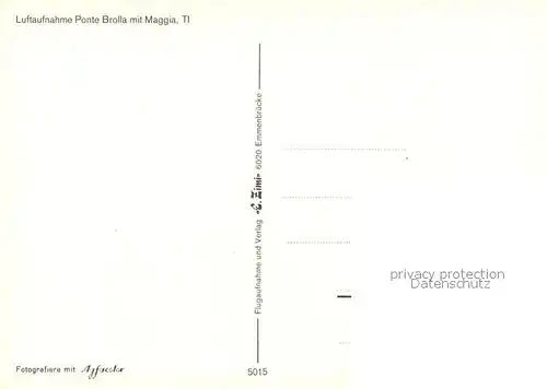 AK / Ansichtskarte Ponte Brolla Fliegeraufnahme mit Maggia Ponte Brolla