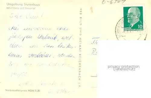 AK / Ansichtskarte Schmiedefeld_Rennsteig Landschaftspanorama Vessertal Adlersberg Turm Schmiedefeld_Rennsteig