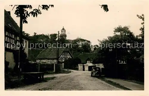 AK / Ansichtskarte Crossen_Elster Hauptstrasse mit Blick zur Kirche Crossen_Elster