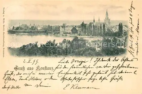 AK / Ansichtskarte Konstanz_Bodensee Panorama Blick auf Altstadt mit Muenster Konstanz_Bodensee
