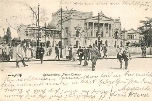 AK / Ansichtskarte Leipzig Augustusplatz Neues Theater Leipzig