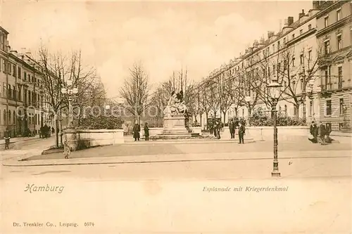 AK / Ansichtskarte Hamburg Esplanade mit Kriegerdenkmal Hamburg