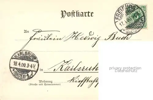 AK / Ansichtskarte Freiburg_Breisgau Stadtpanorama mit Muenster Freiburg Breisgau