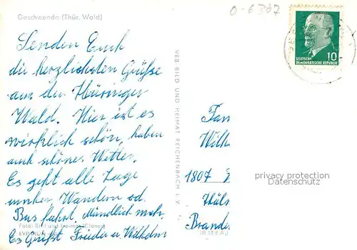 AK / Ansichtskarte Geschwenda Panorama Geschwenda