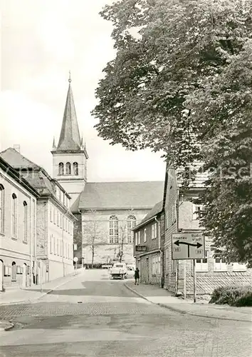 AK / Ansichtskarte Gehren_Thueringen Blick zur Kirche Gehren Thueringen