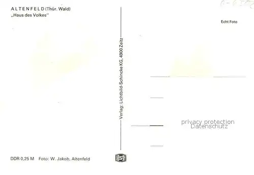 AK / Ansichtskarte Altenfeld_Thueringen Haus des Volkes Altenfeld Thueringen