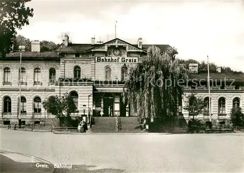 AK / Ansichtskarte Greiz_Thueringen Bahnhof Greiz Thueringen